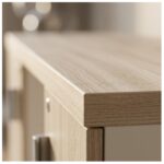 Móveis para Escritório Armário Baixo Credenza com Nicho - 1,31x0,75X0,46m - Fresno / Branco - 71022