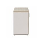 Móveis para Escritório Armário Baixo Credenza com Nicho - 1,31x0,75X0,46m - Fresno / Branco - 71022