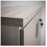 Móveis para Escritório Armário Baixo Gold 04 Portas Credenza - 1,60x0,75x0,46m - Fresno / Branco - 71023