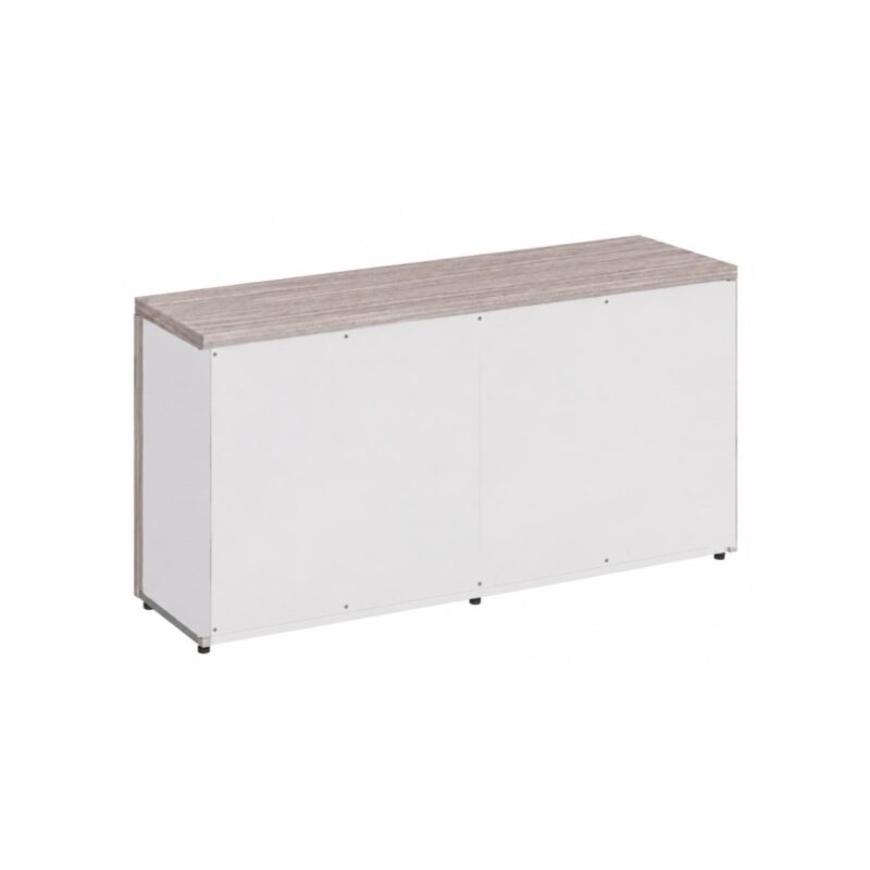 Móveis para Escritório Armário Baixo Gold 04 Portas Credenza - 1,60x0,75x0,46m - Fresno / Branco - 71023