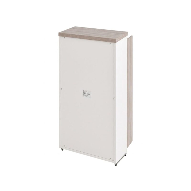 Móveis para Escritório Armário Alto Fechado Escritório com 02 Portas – 1,60×0,80×0,46m – Fresno / Branco - 71020