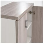Móveis para Escritório Armário Alto Fechado Escritório com 02 Portas – 1,60×0,80×0,46m – Fresno / Branco - 71020