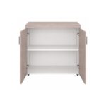 Móveis para Escritório Armário Baixo Escritório com 02 Portas - 0,80x0,0,46m - Fresno / Branco - 71024