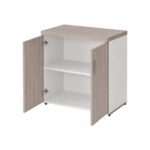 Móveis para Escritório Armário Baixo Escritório com 02 Portas - 0,80x0,0,46m - Fresno / Branco - 71024