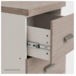 Móveis para Escritório Arquivo 04 Gavetas Pasta Suspensa com Nicho - 1,62x0,46x0,46m - Fresno / Branco - 71025