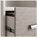 Móveis para Escritório Arquivo 04 Gavetas Pasta Suspensa com Nicho - 1,62x0,46x0,46m - Fresno / Branco - 71025