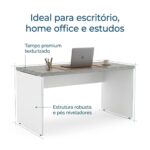 Móveis para Escritório Mesa para Escritório Reta 1,20x0,60m - S/ Gavetas - Fresno / Branco - 71102