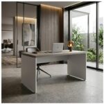 Móveis para Escritório Mesa para Escritório Reta 1,20x0,60m - S/ Gavetas - Fresno / Branco - 71102