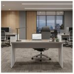 Móveis para Escritório Mesa para Escritório Reta 1,20x0,60m - S/ Gavetas - Fresno / Branco - 71102