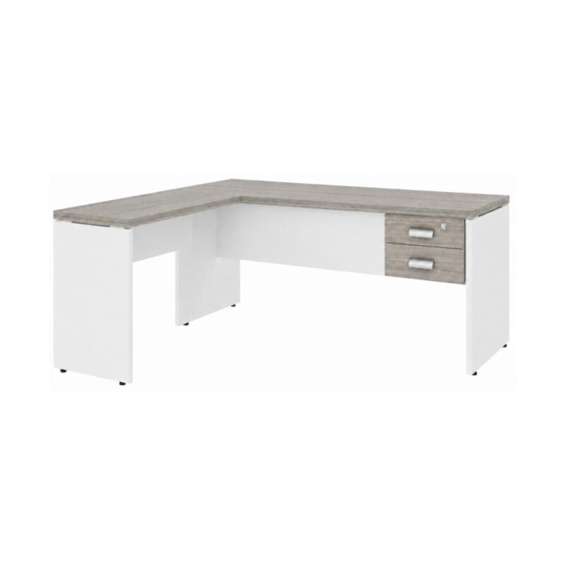 Móveis para Escritório Mesa em L (Mesa 1,50x0,60m + Mesa Auxiliar) PÉ PAINEL – C/ Gavetas – 71108