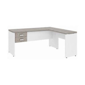 Móveis para Escritório Mesa em L (Mesa 1,50x0,60m + Mesa Auxiliar) PÉ PAINEL – C/ Gavetas – 71108