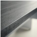 Móveis para Escritório Mesa para escritório Pé Painel (Mesa 1,50x0,60m + Mesa Auxiliar) s/ Gavetas – Fresno / Branco - 71110