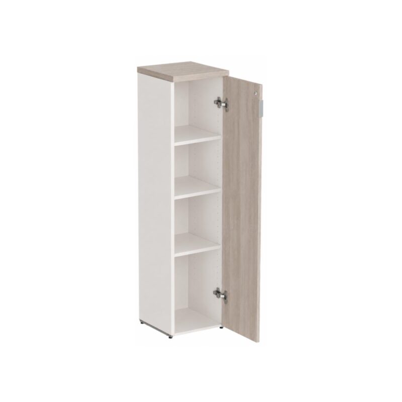 Móveis para Escritório Armário Escritório Torre Fechada 1,60x045m com 03 Bandejas - Fresno / Branco - 71116 Móveis para Escritório Armário Escritório Torre Fechada 1,60x045m com 03 Bandejas - Fresno / Branco - 71116