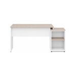 Móveis para Escritório Mesa Escritório Pedestal com 03 Gavetas 2,10x0,70m -  Fresno / Branco - 71130
