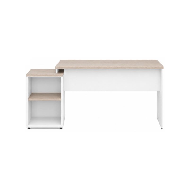 Móveis para Escritório Mesa Escritório Pedestal com 03 Gavetas 2,10x0,70m -  Fresno / Branco - 71130