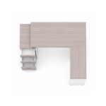Móveis para Escritório Mesa Escritório em L Pedestal com 03 Gavetas 2,10x0,70m -  Fresno / Branco - 71134