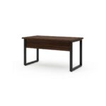 Móveis para Escritório Mesa para Escritório Pé Industrial 1,50x0,60m - S/ Gavetas - Louro / Preto - 25472