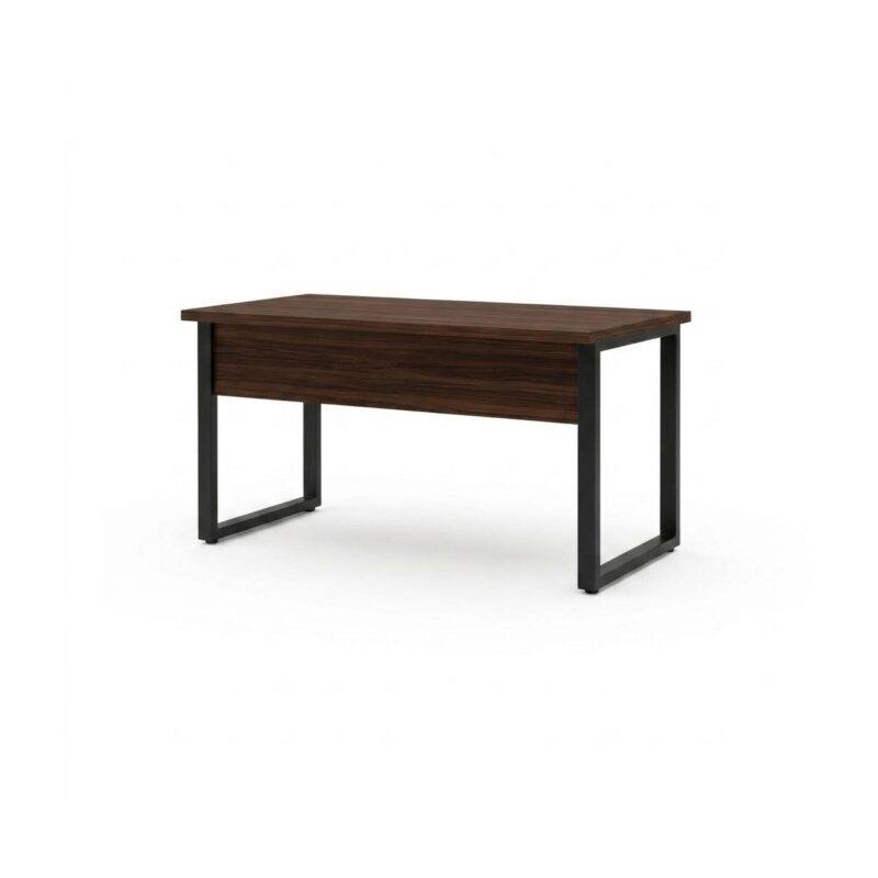 Móveis para Escritório Mesa para Escritório Pé Industrial 1,50x0,60m - S/ Gavetas - Louro / Preto - 25472