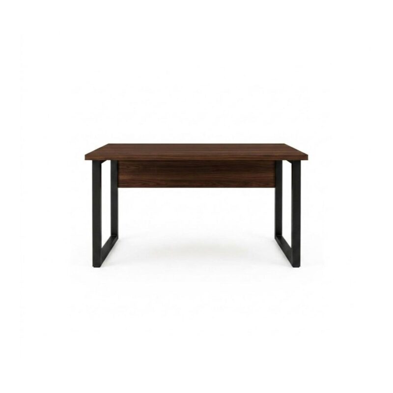 Móveis para Escritório Mesa para Escritório Pé Industrial 1,50x0,60m - S/ Gavetas - Louro / Preto - 25472