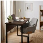 Móveis para Escritório Mesa para Escritório Pé Industrial 1,50x0,60m - S/ Gavetas - Louro / Preto - 25472