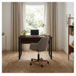 Móveis para Escritório Mesa para Escritório Pé Industrial 1,50x0,60m - S/ Gavetas - Louro / Preto - 25472