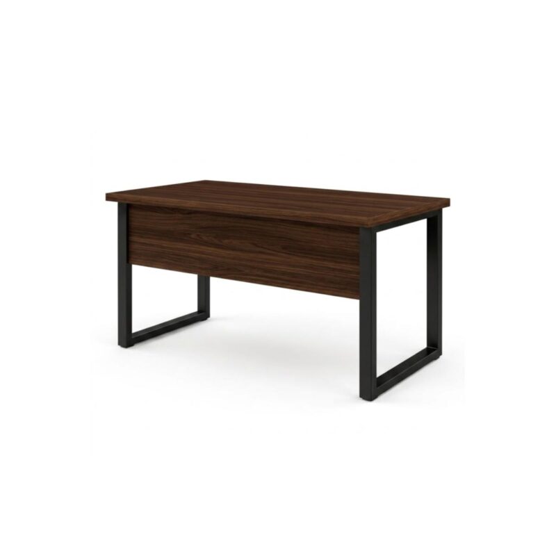 Móveis para Escritório Mesa para Escritório com Pé Industrial 1,70x0,70m - Sem Gavetas - Louro / Preto - 25474
