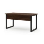 Móveis para Escritório Mesa para Escritório Pé Industrial 1,50x0,60m - S/ Gavetas - Louro / Preto - 25472