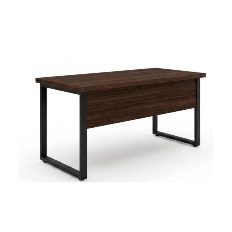Móveis para Escritório Mesa para Escritório Pé Industrial 1,50x0,60m - S/ Gavetas - Louro / Preto - 25472