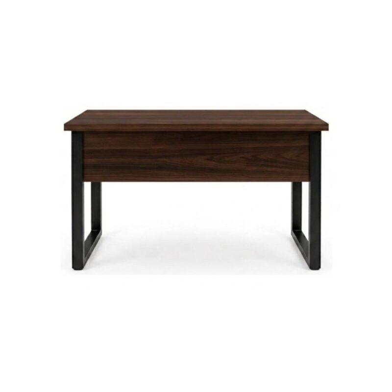 Móveis para Escritório Mesa para Escritório Pé Industrial 1,50x0,60m - S/ Gavetas - Louro / Preto - 25472
