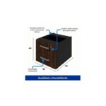 Móveis para Escritório Mesa para Escritório Pé Industrial - 1,20x0,60m - Com Gavetas - Louro / Preto - 25471
