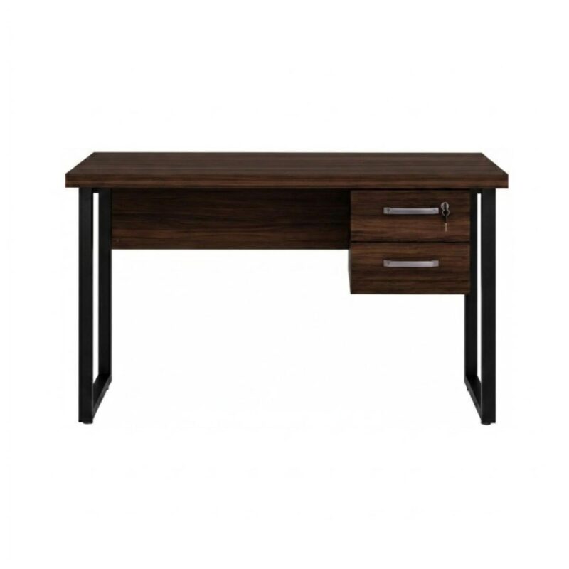 Móveis para Escritório Mesa para Escritório com Pé Industrial 1,70x0,70m - Com Gavetas - Louro / Preto - 25475