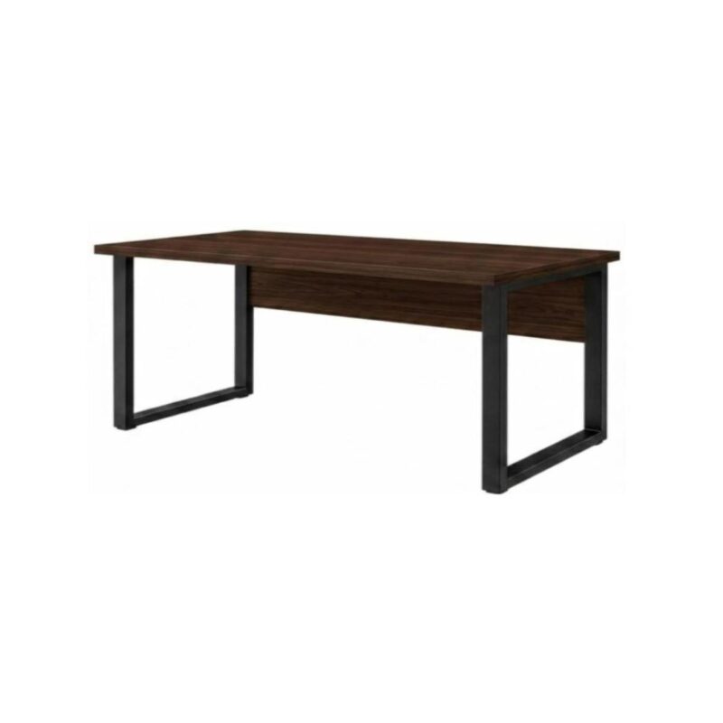 Móveis para Escritório Mesa para Escritório Pé Industrial 1,50x0,60m - S/ Gavetas - Louro / Preto - 25472