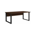 Móveis para Escritório Mesa para Escritório Pé Industrial 1,50x0,60m - S/ Gavetas - Louro / Preto - 25472