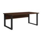 Móveis para Escritório Mesa para Escritório com Pé Industrial 1,70x0,70m - Sem Gavetas - Louro / Preto - 25474