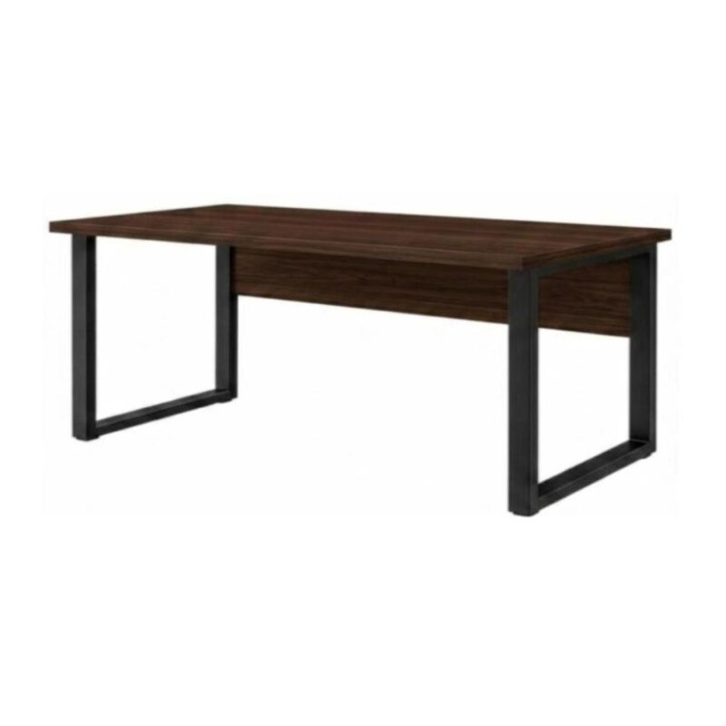 Móveis para Escritório Mesa para Escritório com Pé Industrial 1,70x0,70m - Sem Gavetas - Louro / Preto - 25474