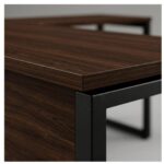 Móveis para Escritório Mesa para Escritório em L com Pé Industrial (Mesa 1,70m + Mesa Auxiliar) - Sem Gavetas - Louro / Preto - 25478