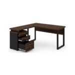 Móveis para Escritório Mesa para Escritório em “L” com Gaveteiro 1,50×1,50m - Louro / Preto - 34440