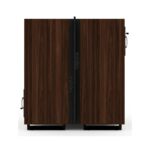 Móveis para Escritório Estação de Trabalho Dupla 1,20×1,35m 02 Lugares com Gavetas com ponto de tomada – Louro / Preto - 64001