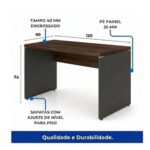 Móveis para Escritório Mesa de Escritório 120cm Tampo Engrossado 40mm | Pollo Móveis