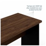 Móveis para Escritório Mesa para Escritório 1,20x0,60m - Sem Gavetas - Louro / Preto - 23470