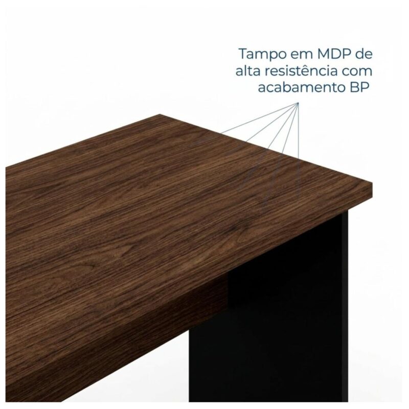 Móveis para Escritório Mesa para Escritório 1,20x0,60m - Sem Gavetas - Louro / Preto - 23470