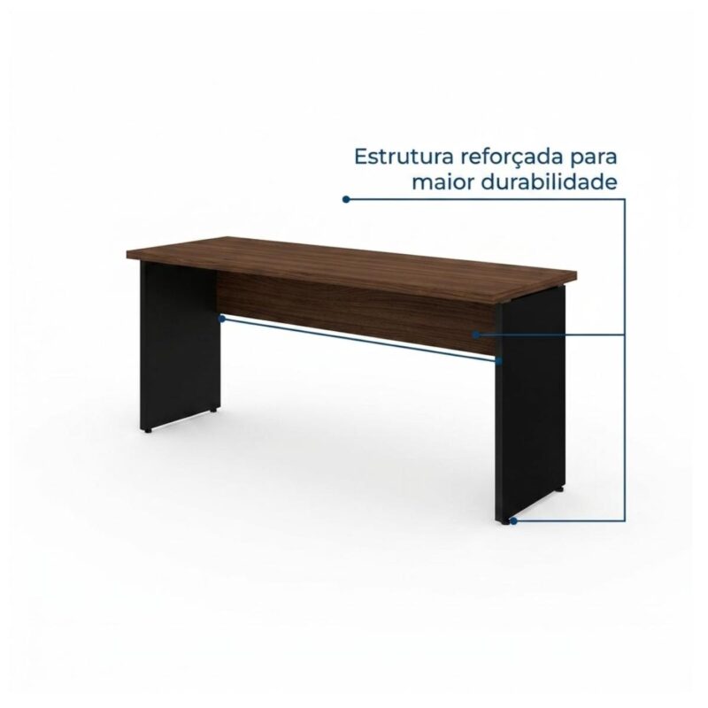 Móveis para Escritório Mesa para Escritório 1,20x0,60m - Sem Gavetas - Louro / Preto - 23470