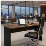 Móveis para Escritório Mesa para Escritório 1,20x0,60m - Sem Gavetas - Louro / Preto - 23470