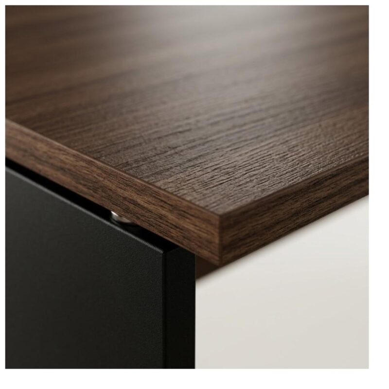 Móveis para Escritório Mesa para Escritório 1,20x0,60m - Sem Gavetas - Louro / Preto - 23470