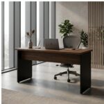 Móveis para Escritório Mesa para Escritório 1,20x0,60m - Sem Gavetas - Louro / Preto - 23470
