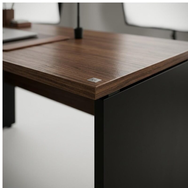 Móveis para Escritório Mesa para Escritório 1,20x0,60m - Sem Gavetas - Louro / Preto - 23470