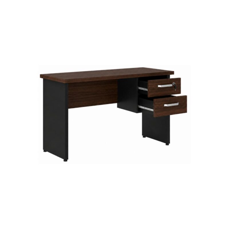 Móveis para Escritório Mesa para Escritório 1,20×0,60m – Com Gavetas – Louro / Preto – 23471