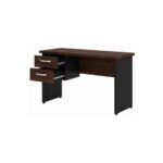 Móveis para Escritório Mesa para Escritório 1,20×0,60m – Com Gavetas – Louro / Preto – 23471
