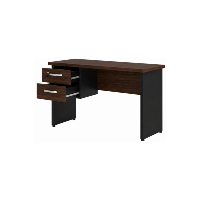 Móveis para Escritório Mesa para Escritório 1,20×0,60m – Com Gavetas – Louro / Preto – 23471