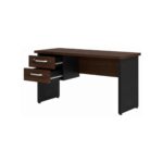 Móveis para Escritório Mesa para Escritório 1,35×0,60m – Com Gavetas – Louro / Preto – 25421